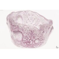 Teelicht-Glas Bubbles, rosa