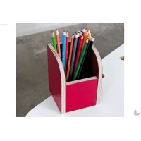 growing table Stiftebox - rubinrot