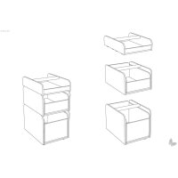 growing table spaces Container - reinweiss