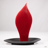 Rote Engelkerze mit schiefer-farbenem Keramik-Halter