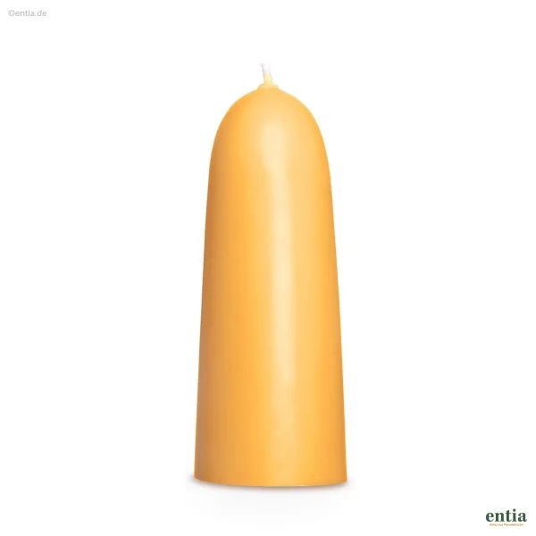 Konische Bienenwachskerze 150mm lang, 60mm dick, naturgelb