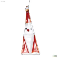 Weihnachtsdeko Nikolaus Glas rot