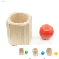 Geschicklichkeitsspiel Fang die Kugel aus Holz