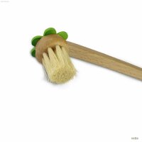 Rückenkratzer aus Buchenholz mit grüner Blüte