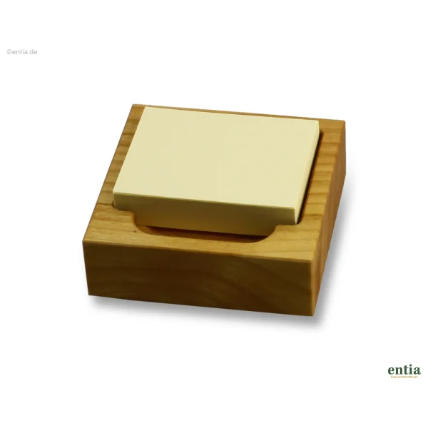 Kirschbaumholz Zettelspender für Haftnotizen