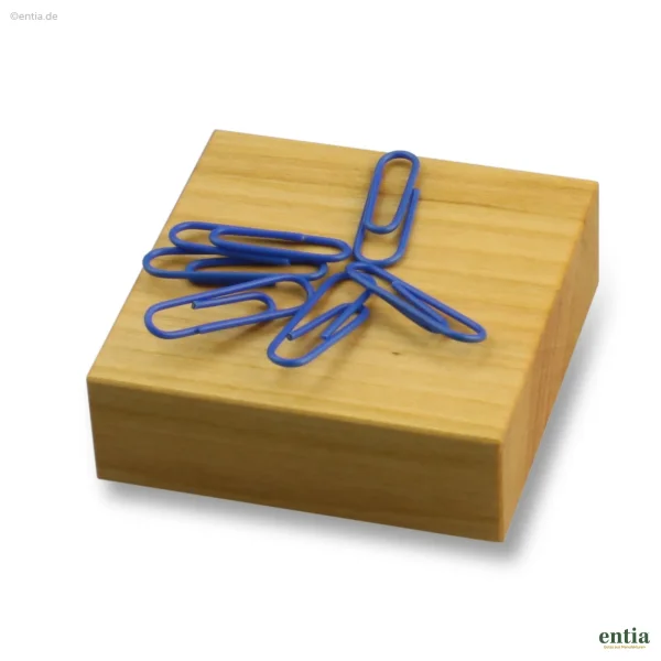Utensilo aus Kirschbaumholz mit Magnet für Büroklammern