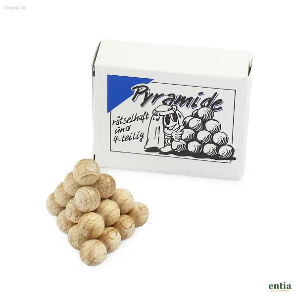 Mini-3D-Puzzle Kugelpyramide vierteilig