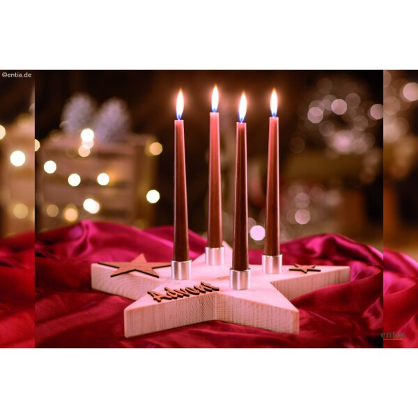 Stylischer Adventskranz in Stern-Form