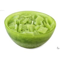 Mitmachkerze Wachsschale grün