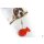 Holz-Fisch-Bilderhalter mit Magnet und Klammer, rot