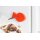 Holz-Fisch-Bilderhalter mit Magnet und Klammer, rot