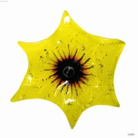 Gartenstecker Glasblumen Mona & Lisa 2er-Set, Gelb