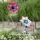 Gartenstecker Glasblumen Mona & Lisa 2er-Set, Rosa