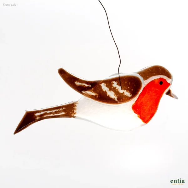 Glasvogel Rotkehlchen mit Aufhänger