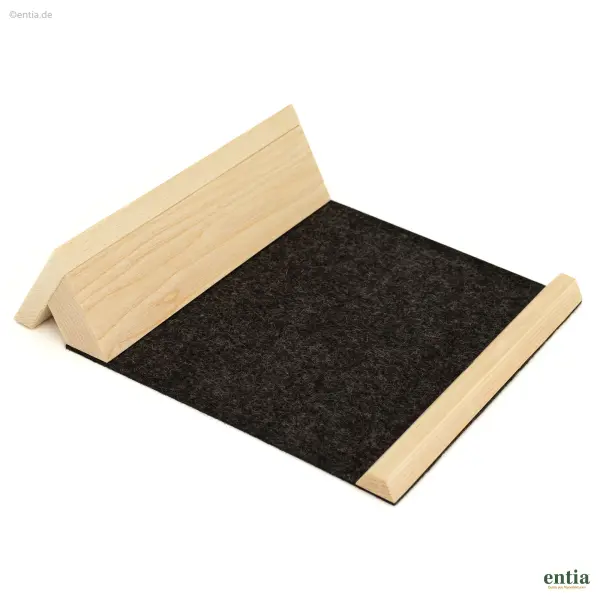 Laptophalter aus Esche und Wollfilz – Ergonomisch & Handgefertigt