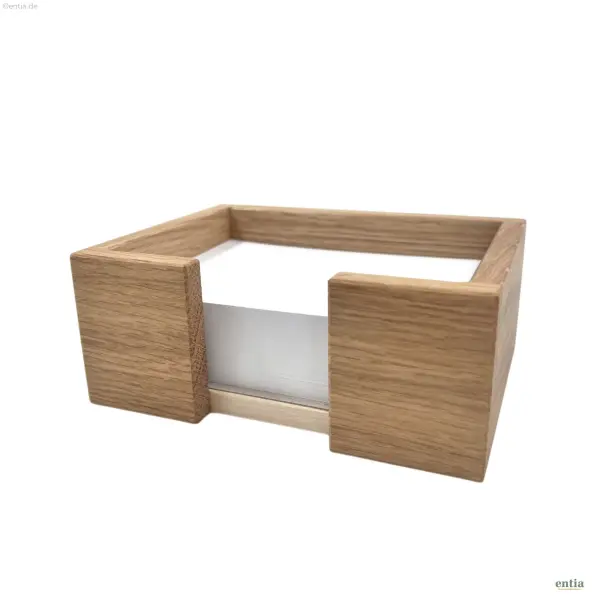 Zettelbox aus Eichenholz