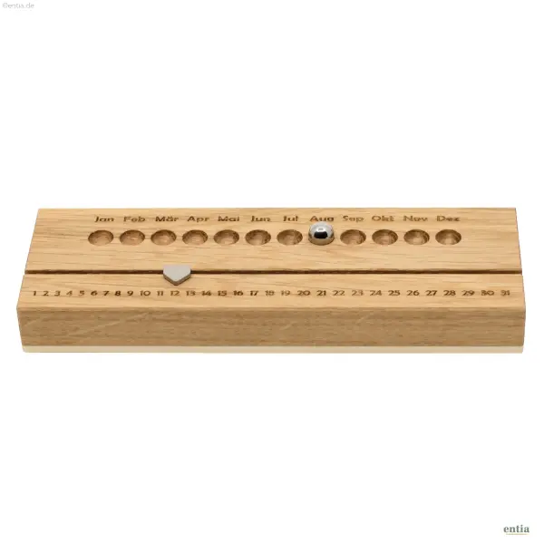 Ewiger Kalender Holz & Edelstahl – Präzise Handarbeit