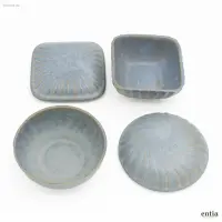 Tapas-Set Eiche geölt mit Steinzeug-Schälchen