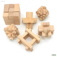 6 Geduldspiele Set aus Holz – Handlich & fordernd