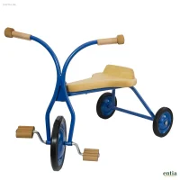 Dreirad aus Metall und Holz, Sitz natur, Sitzhöhe 32 cm