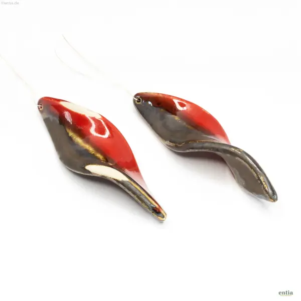 Keramik-Windspiralen Set – Bronze/Rot für Garten & Terrasse
