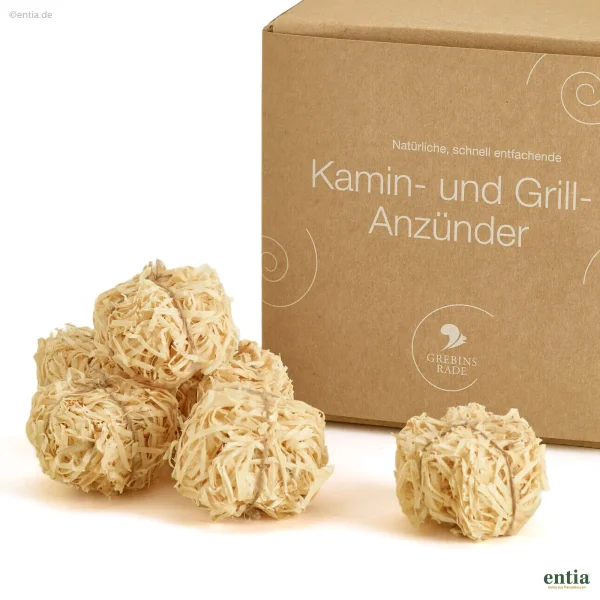 Kamin- und Grillanzünder aus Holzwolle und Wachs (27 Stück)