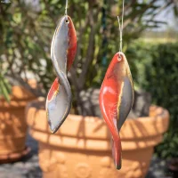 Keramik-Windspiralen Set, verschiedene Farben, für Garten & Terrasse