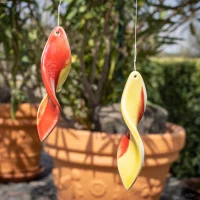 Keramik-Windspiralen Set, verschiedene Farben, für Garten & Terrasse