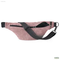 Bauchtasche aus Cord-Velours, Lavendel