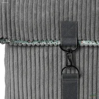 Rucksack aus Cord-Velours in Schiefergrau