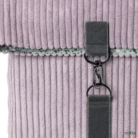 Rucksack aus Cord-Velours in Lavendel