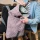 Rucksack aus Cord-Velours in Lavendel