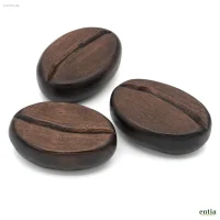 Kaffeebohnen-Magnet aus Holz, 3er Set – Neodym