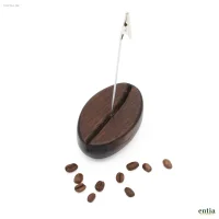 Kaffeebohnen-Kartenhalter aus Holz, Klein