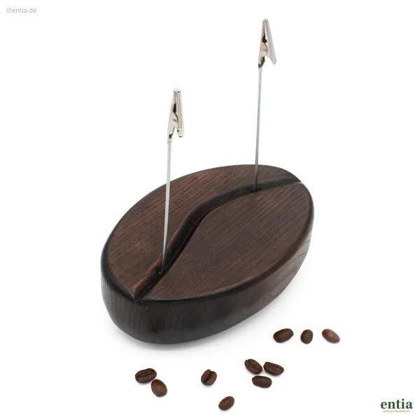 Kaffeebohnen-Kartenhalter aus Holz, Groß