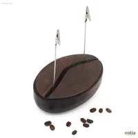 Kaffeebohnen-Kartenhalter aus Holz, Groß