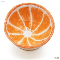 Dip-Schälchen, handgeformte Keramik, 5 Motive