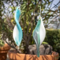 Windspiel aus Keramik – 6 Windspiralen 11 cm, 3 Farbkombinationen