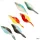 Windspiel aus Keramik – 6 Windspiralen 11 cm, 3 Farbkombinationen