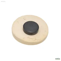 Kühlschrankmagnet Kleeblatt aus Keramik, handgefertigt