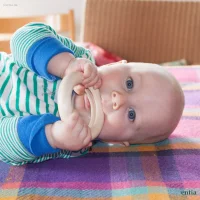 Baby-Greifling Laufring aus Ahorn, Kugeln innen