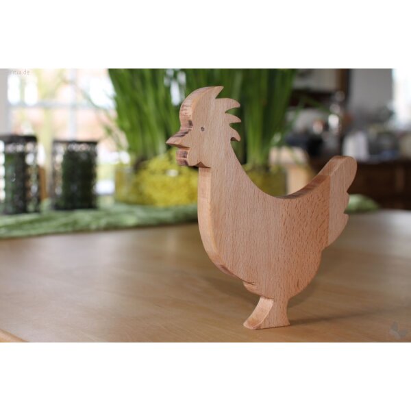 Hahn aus Buchenholz