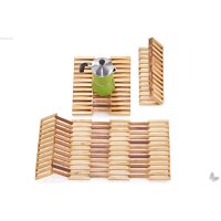 Faltbarer Holz-Untersetzer Déjà vu aus Ahorn und Zwetschge