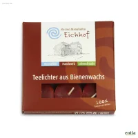 Teelicht Bienenwachs, rot