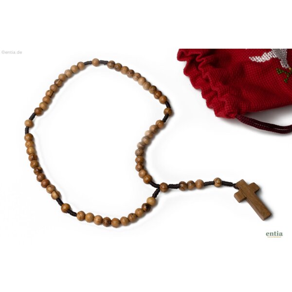 Beutel mit Rosenkranz, rot
