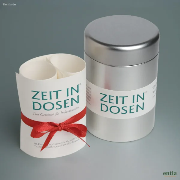Zeit in Dosen - Hochwertiges Geschenkset für Zeit-Gutscheine