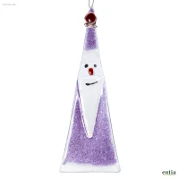 Weihnachtsdeko Nikolaus Glas lila