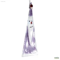 Weihnachtsdeko Nikolaus Glas lila