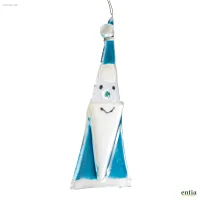 Weihnachtsdeko Nikolaus Glas aquamarin