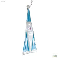 Weihnachtsdeko Nikolaus Glas hellblau